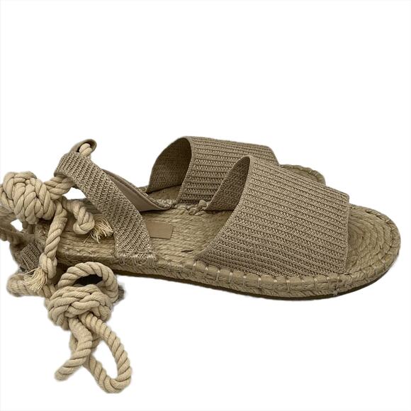 Asos June rope tie espadrilles sandal in Natural Size UK7/US9 - Picture 3 of 13